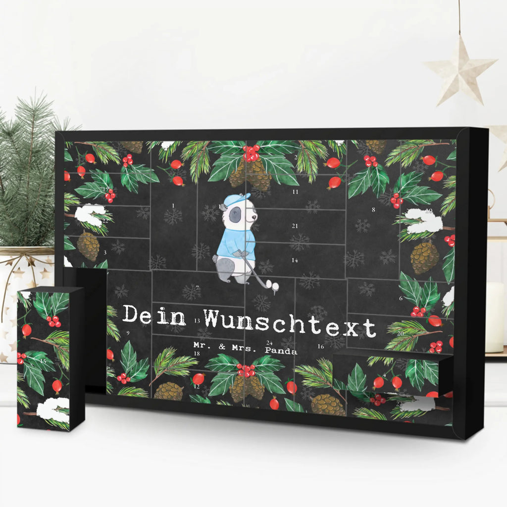 Personalisierter Befüllbarer Adventskalender Panda Golfen Befüllbarer Adventskalender, Adventskalender zum selbst befüllen, Geschenk, Sport, Sportart, Hobby, Schenken, Danke, Dankeschön, Auszeichnung, Gewinn, Sportler, Golfen, Golf spielen, Golfplatz, Golfturnier, Golf Verein