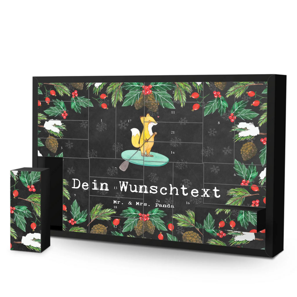 Personalisierter Befüllbarer Adventskalender Fuchs Stand Up Paddling Befüllbarer Adventskalender, Adventskalender zum selbst befüllen, Geschenk, Sport, Sportart, Hobby, Schenken, Danke, Dankeschön, Auszeichnung, Gewinn, Sportler, Stand Up Paddling, Paddle Boarding, SUB, subben, Stand up paddle