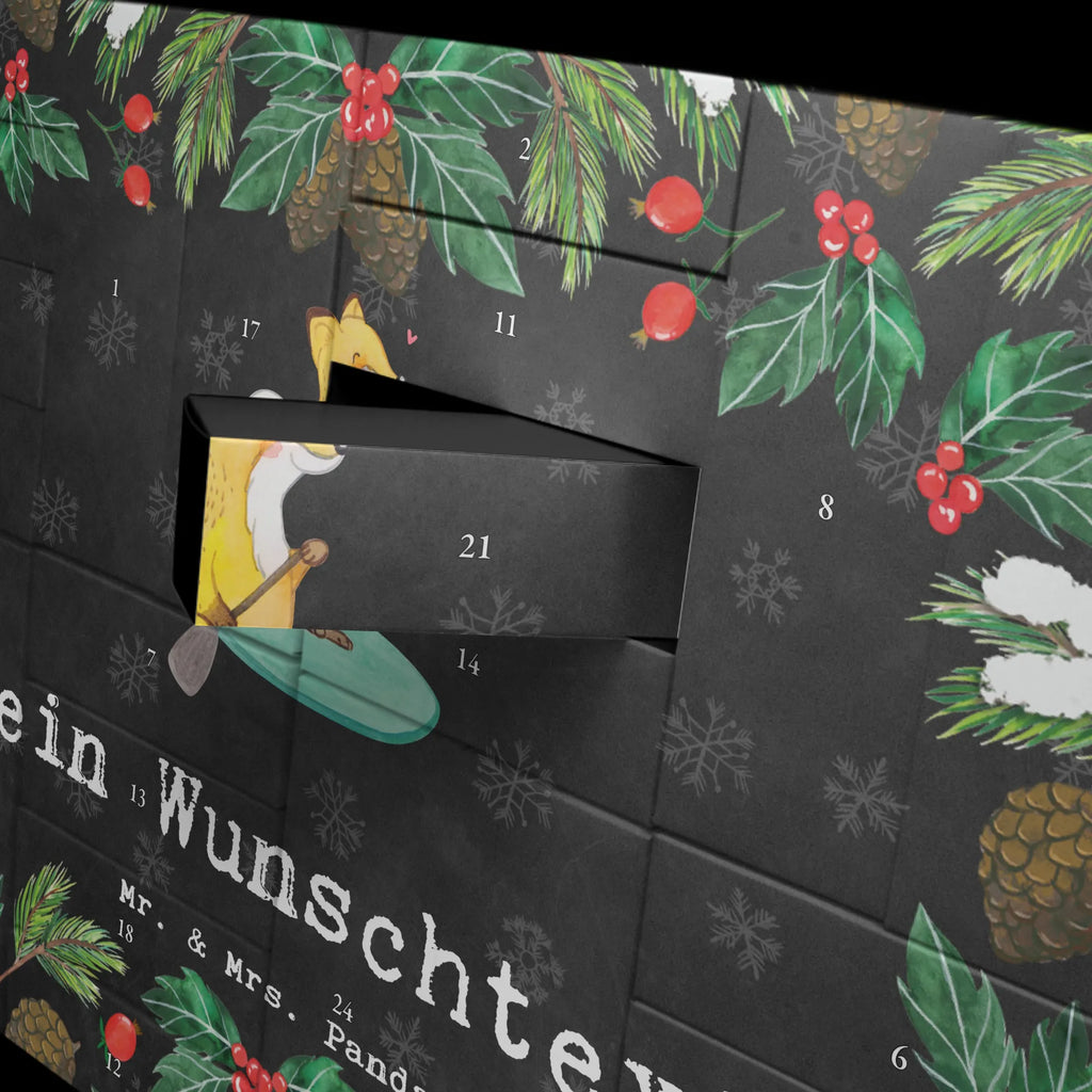 Personalisierter Befüllbarer Adventskalender Fuchs Stand Up Paddling Befüllbarer Adventskalender, Adventskalender zum selbst befüllen, Geschenk, Sport, Sportart, Hobby, Schenken, Danke, Dankeschön, Auszeichnung, Gewinn, Sportler, Stand Up Paddling, Paddle Boarding, SUB, subben, Stand up paddle