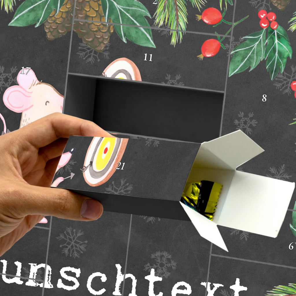 Personalisierter Befüllbarer Adventskalender Maus Dart spielen Befüllbarer Adventskalender, Adventskalender zum selbst befüllen, Geschenk, Sport, Sportart, Hobby, Schenken, Danke, Dankeschön, Auszeichnung, Gewinn, Sportler, Dart spielen, Darten, Darts, Dart Turnier