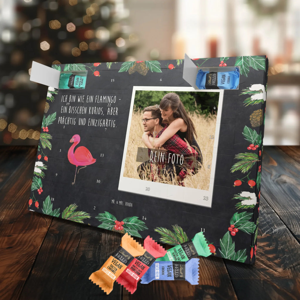 Personalisierter veganer Foto Adventskalender Flamingo Classic Personalisierter veganer Foto Adventskalender, Flamingo, Einzigartig, Selbstliebe, Stolz, ich, für mich, Spruch, Freundin, Freundinnen, Außenseiter, Sohn, Tochter, Geschwister