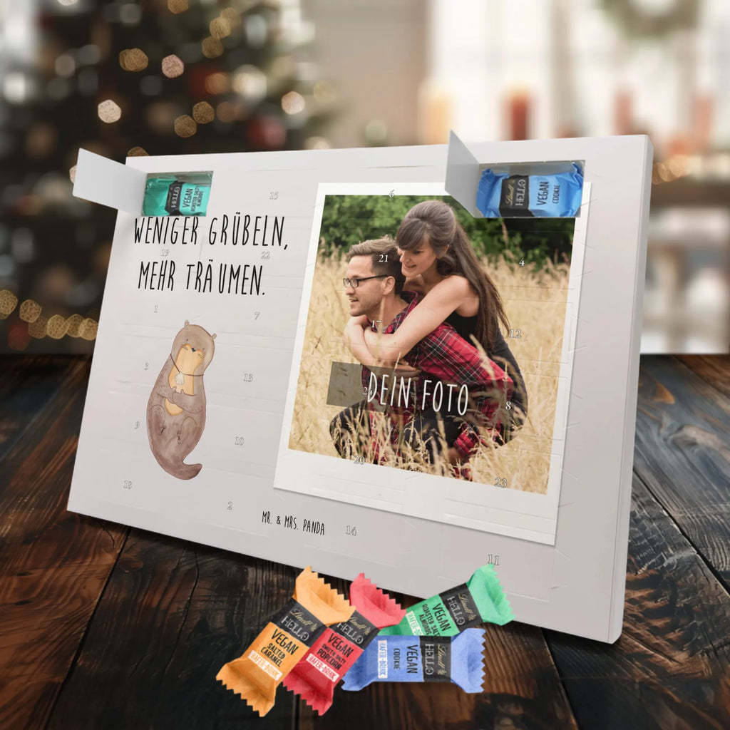 Personalisierter veganer Foto Adventskalender Otter Muschel Personalisierter veganer Foto Adventskalender, Otter, Fischotter, Seeotter, Otterliebe, grübeln, träumen, Motivation, Tagträumen, Büro