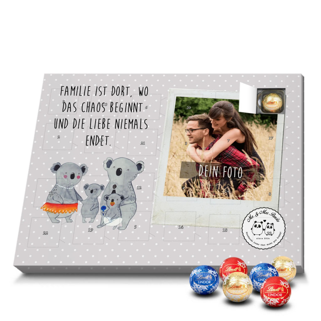 Personalisierter Kugel Markenschokolade Foto Adventskalender Koala Familie Personalisierter Kugel Markenschokolade Foto Adventskalender, Familie, Vatertag, Muttertag, Bruder, Schwester, Mama, Papa, Oma, Opa, Koala, Koalas, Family, Kinder, Geschwister, Familienleben