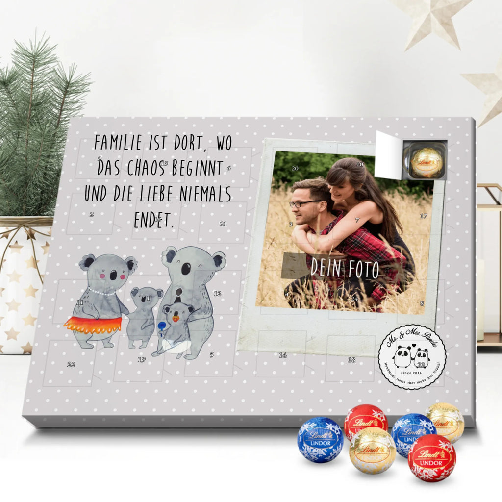 Personalisierter Kugel Markenschokolade Foto Adventskalender Koala Familie Personalisierter Kugel Markenschokolade Foto Adventskalender, Familie, Vatertag, Muttertag, Bruder, Schwester, Mama, Papa, Oma, Opa, Koala, Koalas, Family, Kinder, Geschwister, Familienleben