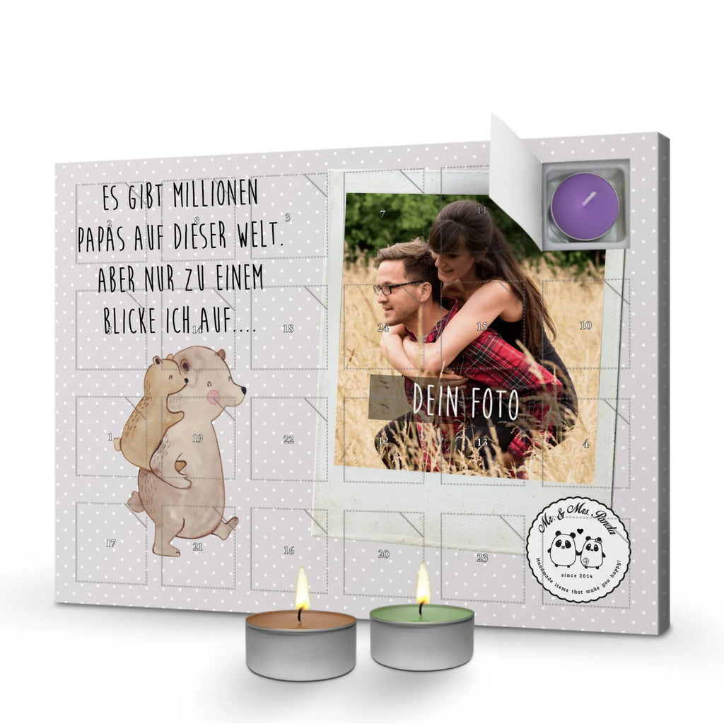 Personalisierter Duftkerzen Foto Adventskalender Papa Bär Personalisierter Duftkerzen Foto Adventskalender, Familie, Vatertag, Muttertag, Bruder, Schwester, Mama, Papa, Oma, Opa, Geschenk, Vater, Papi, Vati, Onkel, Geburtstag