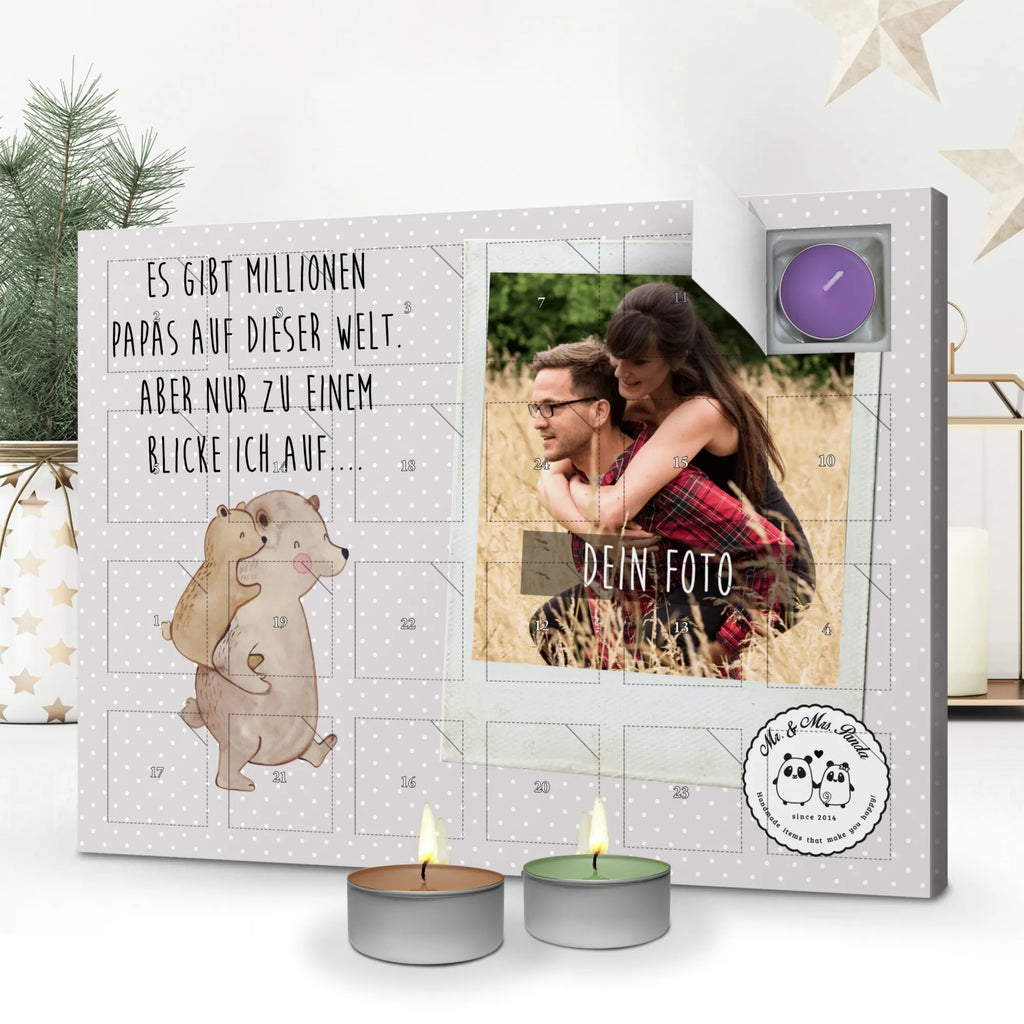 Personalisierter Duftkerzen Foto Adventskalender Papa Bär Personalisierter Duftkerzen Foto Adventskalender, Familie, Vatertag, Muttertag, Bruder, Schwester, Mama, Papa, Oma, Opa, Geschenk, Vater, Papi, Vati, Onkel, Geburtstag