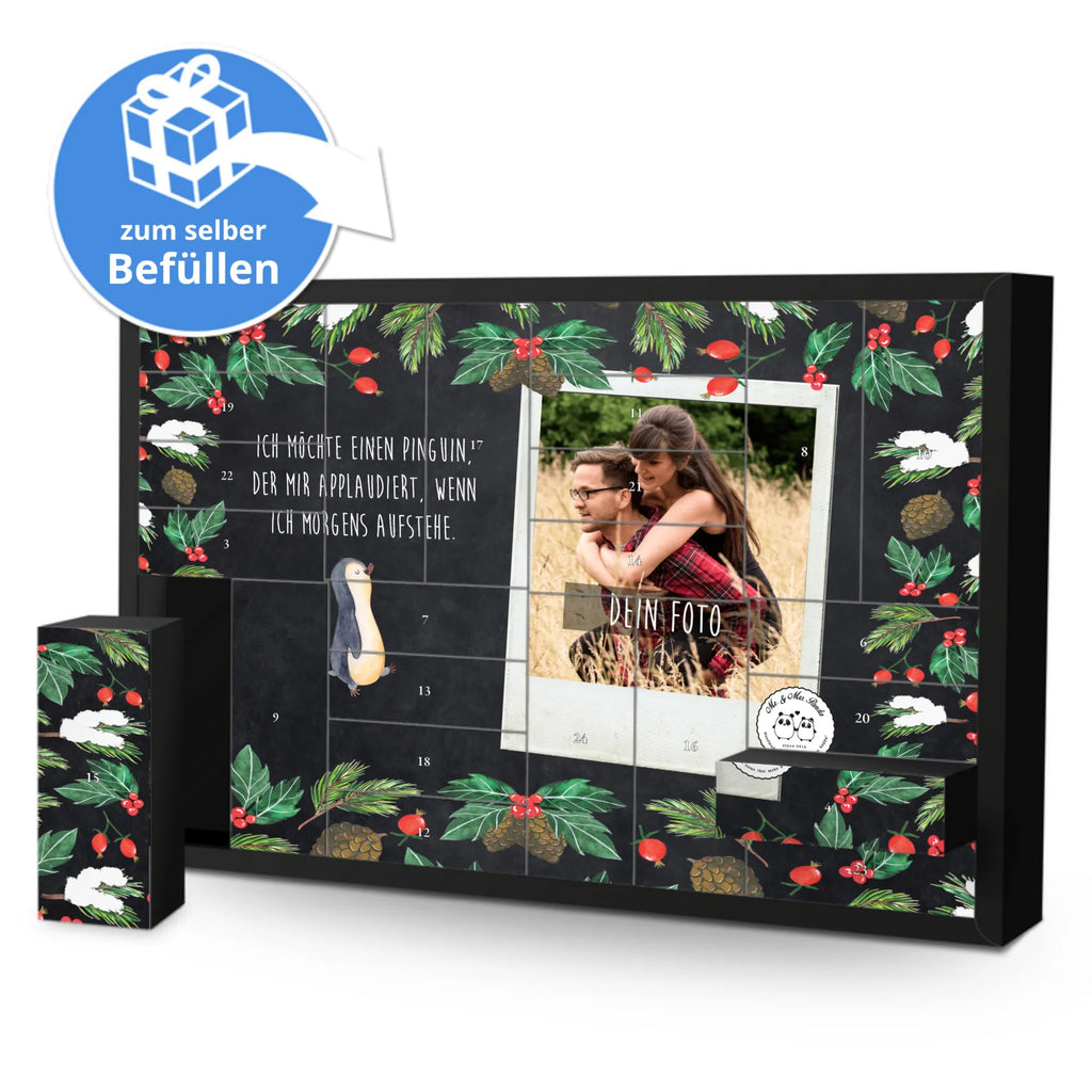 Personalisierter Befüllbarer Foto Adventskalender Pinguin marschieren Personalisierter Befüllbarer Foto Adventskalender, Pinguin, Pinguine, Frühaufsteher, Langschläfer, Bruder, Schwester, Familie