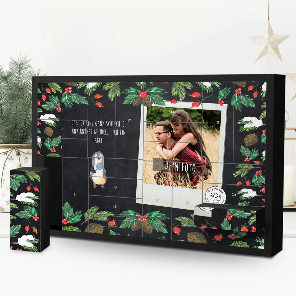 Personalisierter Befüllbarer Foto Adventskalender Pinguin Lolli Personalisierter Befüllbarer Foto Adventskalender, Pinguin, Pinguine, Lolli, Süßigkeiten, Blödsinn, Spruch, Rebell, Gauner, Ganove, Rabauke