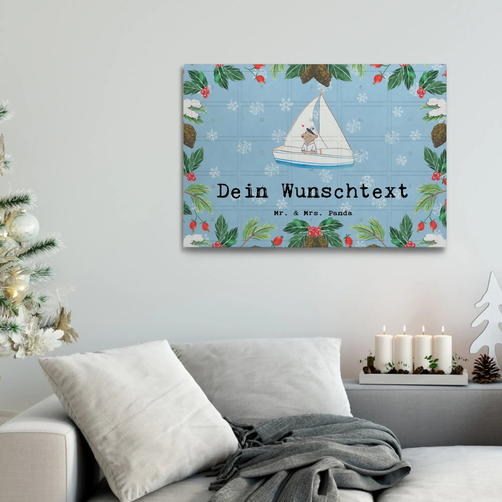 Personalisierter Tee Adventskalender Bär Segeln Personalisierter Tee Adventskalender, Geschenk, Sport, Sportart, Hobby, Schenken, Danke, Dankeschön, Auszeichnung, Gewinn, Sportler, segeln, Segeltörn, Segelboot, Segelschule, Yachtclub