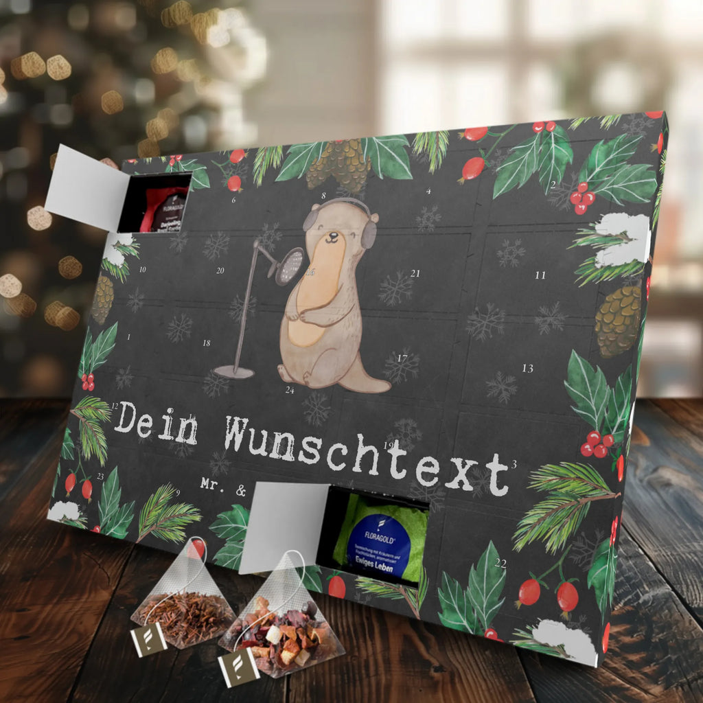 Personalisierter Tee Adventskalender Otter Podcast aufnehmen Personalisierter Tee Adventskalender, Geschenk, Sport, Sportart, Hobby, Schenken, Danke, Dankeschön, Auszeichnung, Gewinn, Sportler, Podcast aufnehmen, Podcast produzieren, Podcasterin, Podcaster