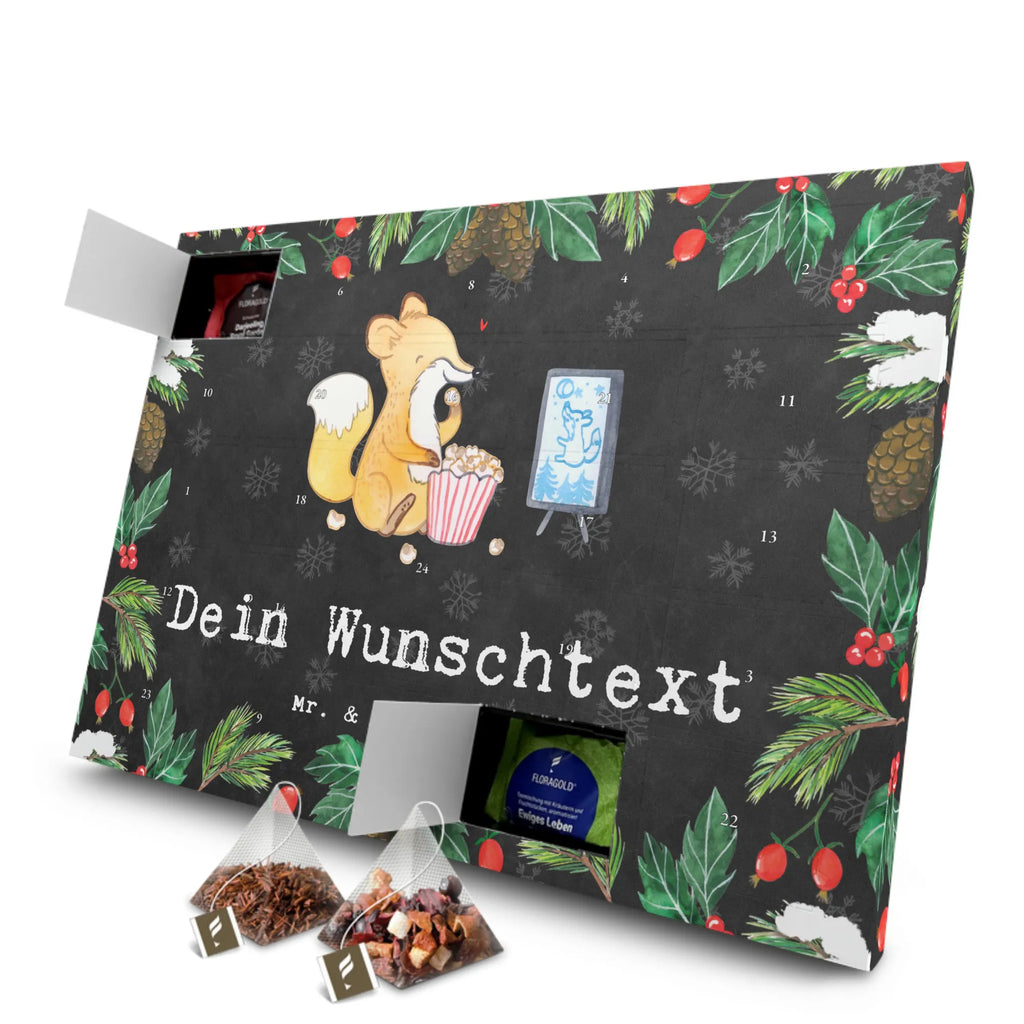 Personalisierter Tee Adventskalender Fuchs Filme gucken Personalisierter Tee Adventskalender, Geschenk, Sport, Sportart, Hobby, Schenken, Danke, Dankeschön, Auszeichnung, Gewinn, Sportler, Filmabend, Filme gucken, TV, Fernsehen, Kino