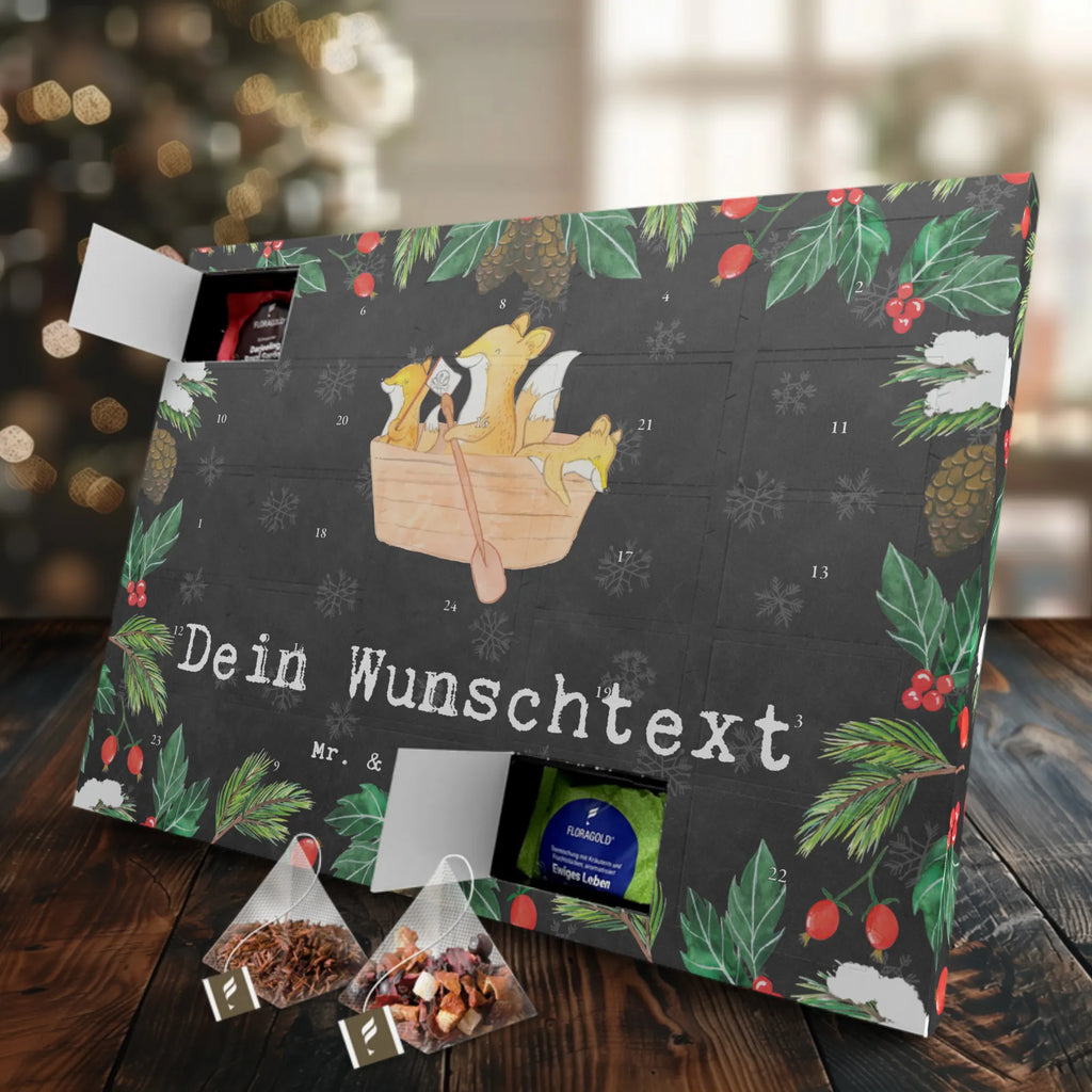 Personalisierter Tee Adventskalender Fuchs Kanufahren Personalisierter Tee Adventskalender, Geschenk, Sport, Sportart, Hobby, Schenken, Danke, Dankeschön, Auszeichnung, Gewinn, Sportler, Kanu fahren, Kanu Schule, Kanuverleih, Kanutour, Paddeltour