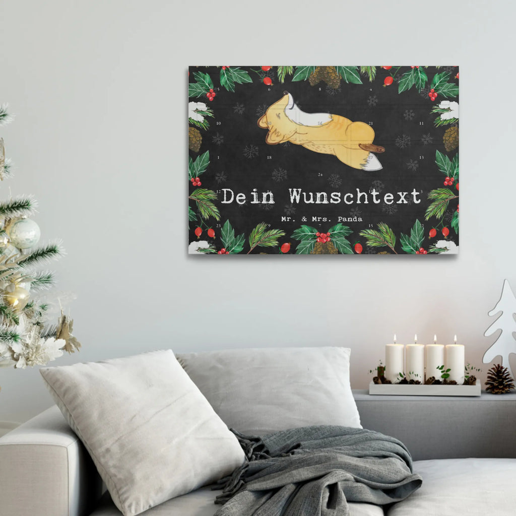 Personalisierter Tee Adventskalender Fuchs Crunches Personalisierter Tee Adventskalender, Geschenk, Sport, Sportart, Hobby, Schenken, Danke, Dankeschön, Auszeichnung, Gewinn, Sportler, Crunches, Fitness, Bauchpressen, Fitnessstudio