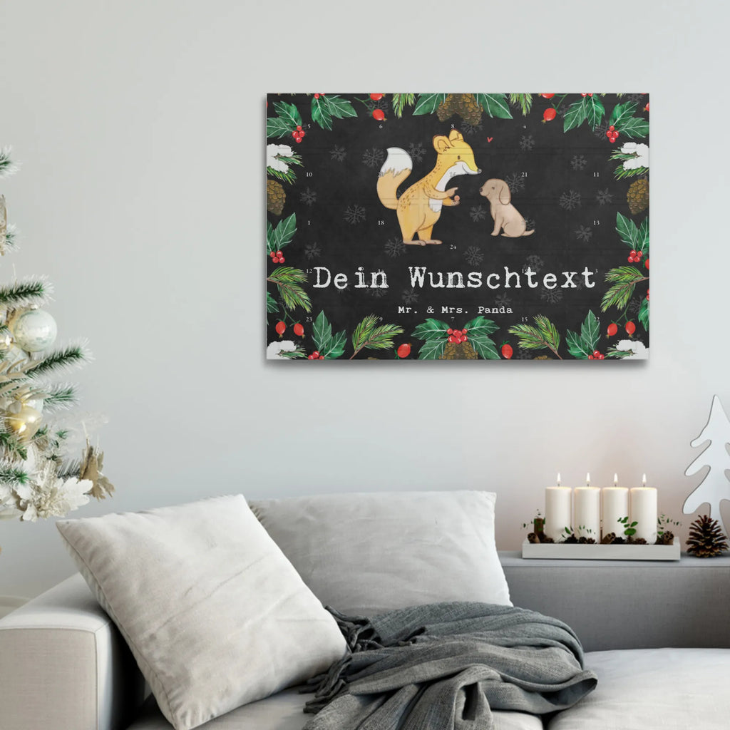 Personalisierter Tee Adventskalender Fuchs Hundetraining Personalisierter Tee Adventskalender, Geschenk, Sport, Sportart, Hobby, Schenken, Danke, Dankeschön, Auszeichnung, Gewinn, Sportler, Hundetraining, Hundeerziehung, Hundeschule, Welpenschule, Hundeprüfung