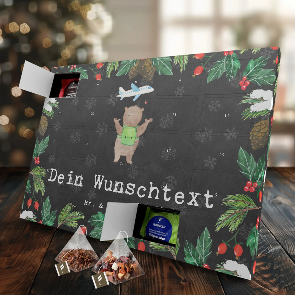 Personalisierter Tee Adventskalender Bär Reisen Personalisierter Tee Adventskalender, Geschenk, Sport, Sportart, Hobby, Schenken, Danke, Dankeschön, Auszeichnung, Gewinn, Sportler, Reisen, Weltreise, Urlaub, Urlaube, Auslandsjahr, Austauschjahr, Schüleraustausch, Reisegruppe, Reiseveranstalter, Reisebüro