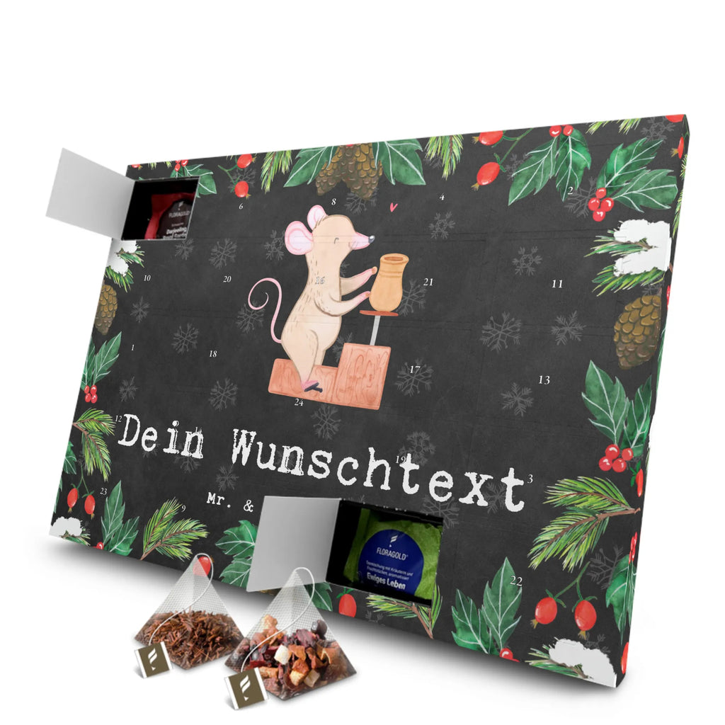 Personalisierter Tee Adventskalender Maus Töpfern Personalisierter Tee Adventskalender, Geschenk, Sport, Sportart, Hobby, Schenken, Danke, Dankeschön, Auszeichnung, Gewinn, Sportler, Töpfern, Töpferei, Töpferkurs