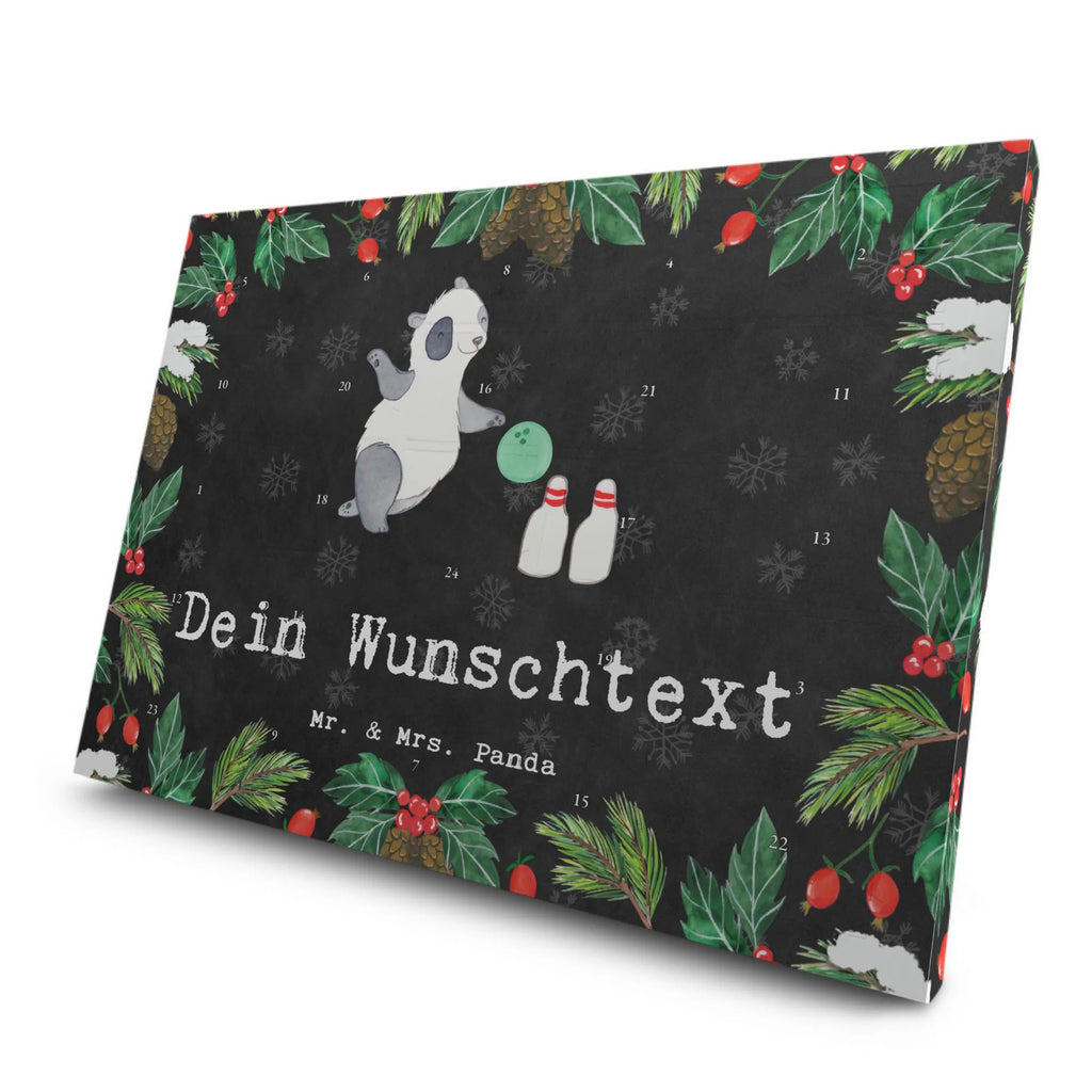 Personalisierter Tee Adventskalender Panda Bowling Personalisierter Tee Adventskalender, Geschenk, Sport, Sportart, Hobby, Schenken, Danke, Dankeschön, Auszeichnung, Gewinn, Sportler, Bowling, Bowlen gehen, Bowling Center