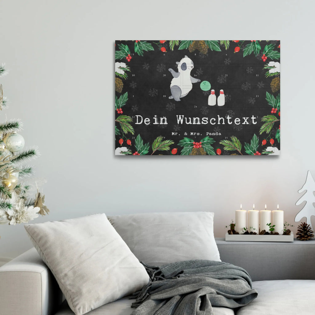 Personalisierter Tee Adventskalender Panda Bowling Personalisierter Tee Adventskalender, Geschenk, Sport, Sportart, Hobby, Schenken, Danke, Dankeschön, Auszeichnung, Gewinn, Sportler, Bowling, Bowlen gehen, Bowling Center