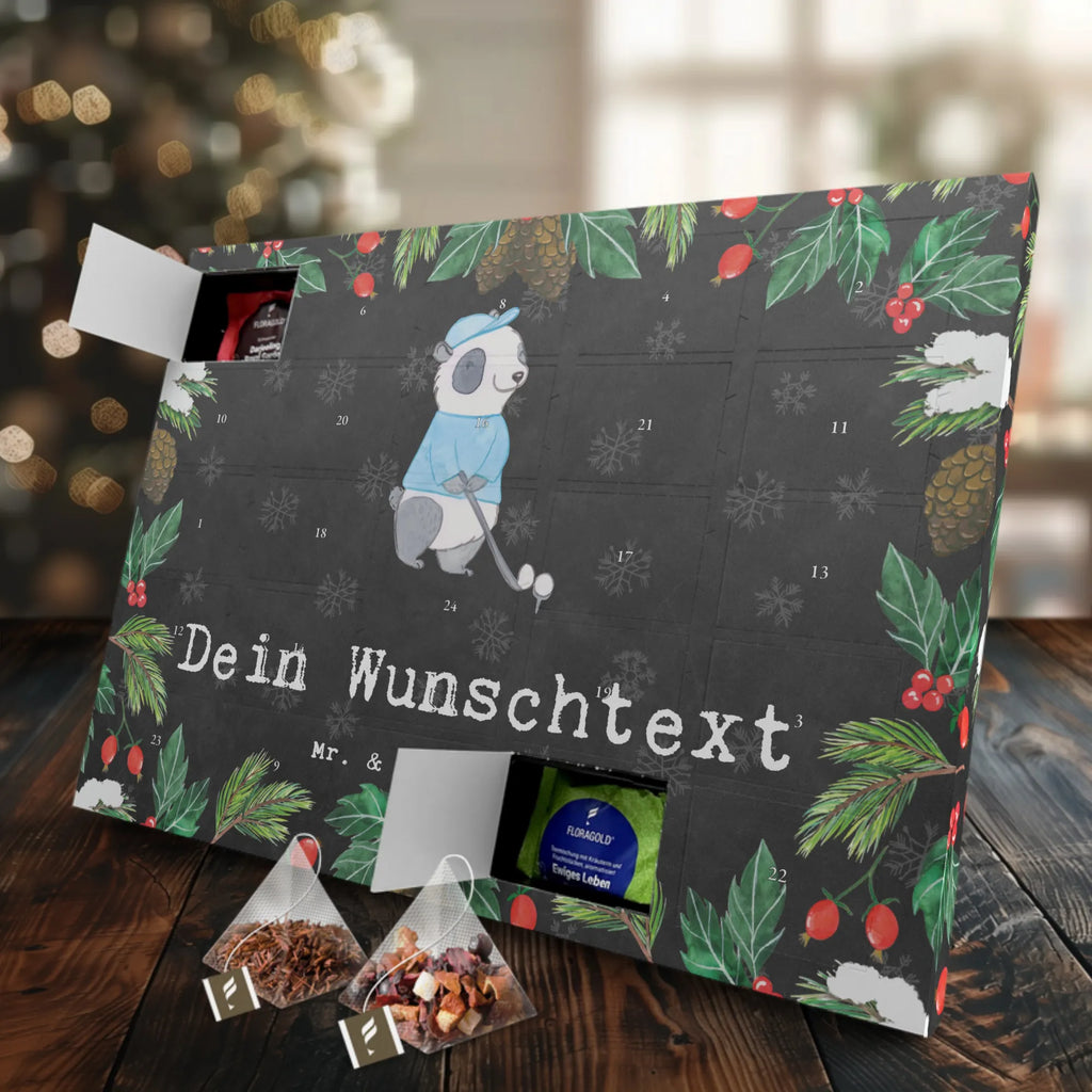 Personalisierter Tee Adventskalender Panda Golfen Personalisierter Tee Adventskalender, Geschenk, Sport, Sportart, Hobby, Schenken, Danke, Dankeschön, Auszeichnung, Gewinn, Sportler, Golfen, Golf spielen, Golfplatz, Golfturnier, Golf Verein