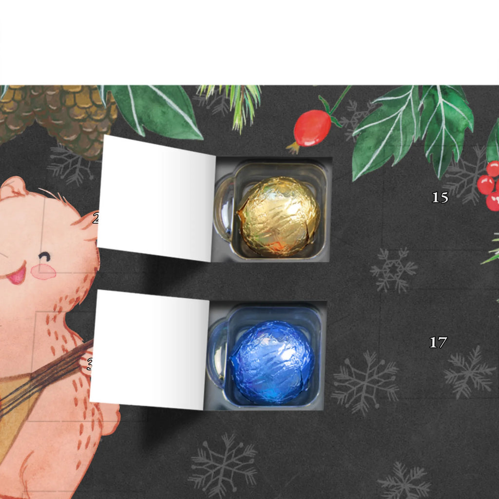 Personalisierter Schoko Adventskalender Bär Balalaika Personalisierter Adventskalender, Adventskalender mit Namen, Instrumente, Geschenke Musiker, Musikliebhaber, Bär, Balalaika, Laute, Saiteninstrument, Zupfinstrument