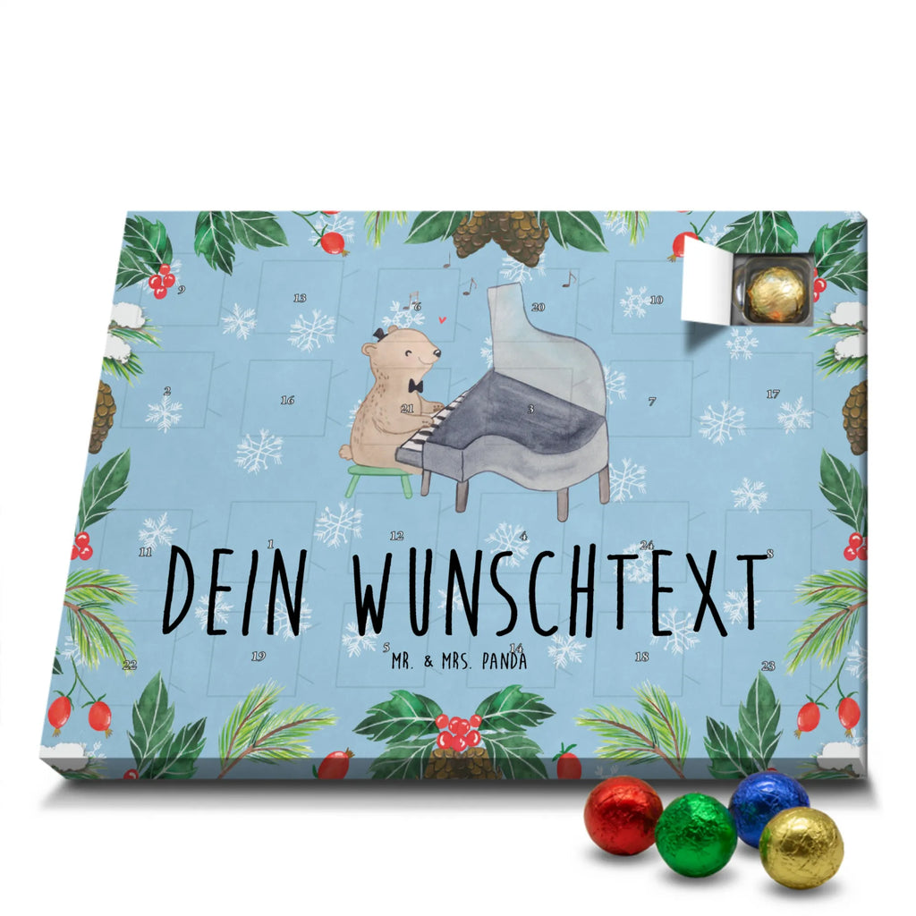 Personalisierter Schoko Adventskalender Bär Klavier Personalisierter Adventskalender, Adventskalender mit Namen, Instrumente, Geschenke Musiker, Musikliebhaber, Bär, Klavier, Flügel, Klassik, Konzert, Pianist