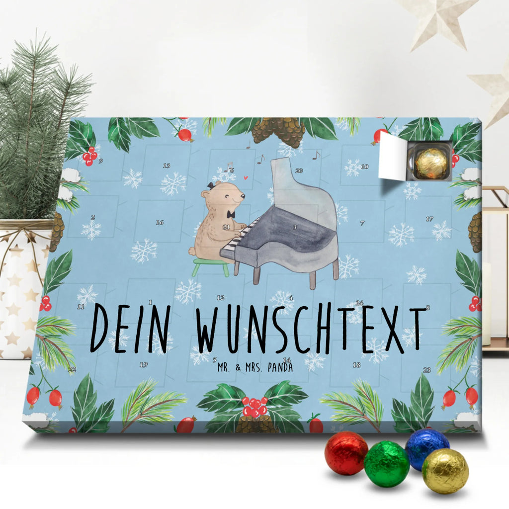 Personalisierter Schoko Adventskalender Bär Klavier Personalisierter Adventskalender, Adventskalender mit Namen, Instrumente, Geschenke Musiker, Musikliebhaber, Bär, Klavier, Flügel, Klassik, Konzert, Pianist