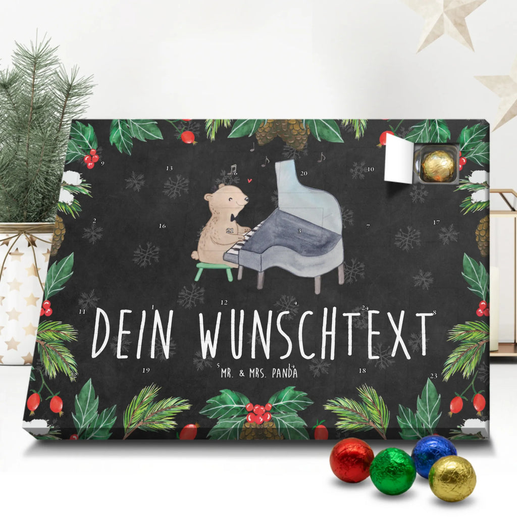 Personalisierter Schoko Adventskalender Bär Klavier Personalisierter Adventskalender, Adventskalender mit Namen, Instrumente, Geschenke Musiker, Musikliebhaber, Bär, Klavier, Flügel, Klassik, Konzert, Pianist