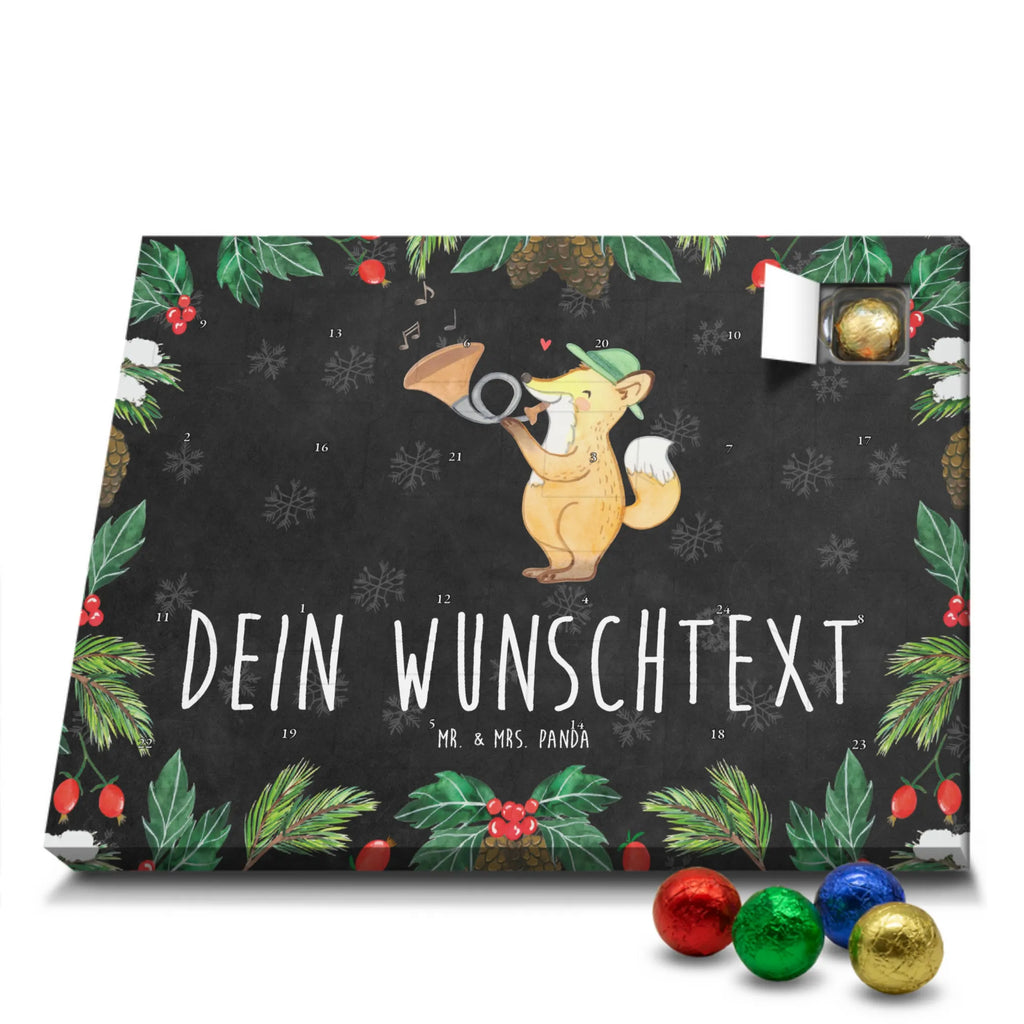 Personalisierter Schoko Adventskalender Fuchs Jagdhorn Personalisierter Adventskalender, Adventskalender mit Namen, Instrumente, Geschenke Musiker, Musikliebhaber, Fuchs, Jagdhorn, Horn, Jagd, Blasinstrument, Blechblasinstrument