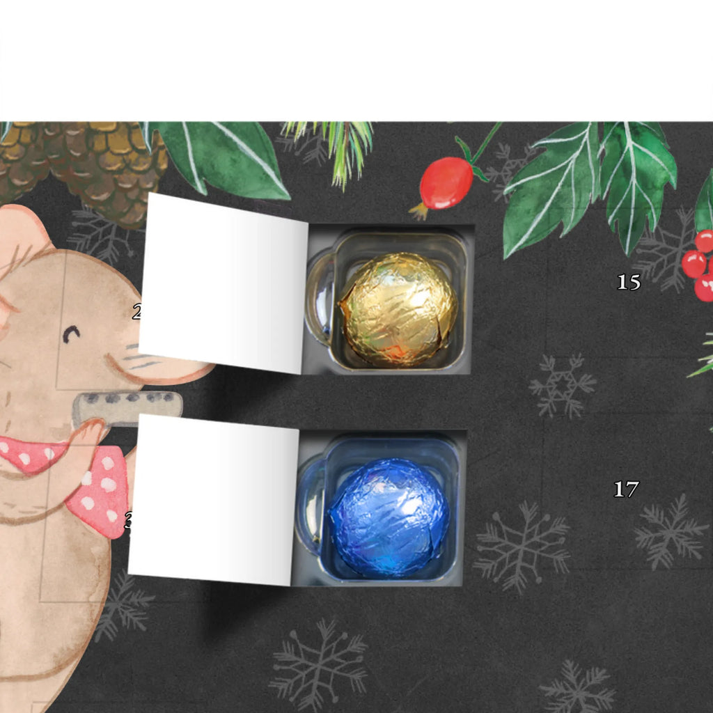 Personalisierter Schoko Adventskalender Maus Mundharmonika Personalisierter Adventskalender, Adventskalender mit Namen, Instrumente, Geschenke Musiker, Musikliebhaber, Maus, Mundharmonika, Lagerfeuer, Gesang