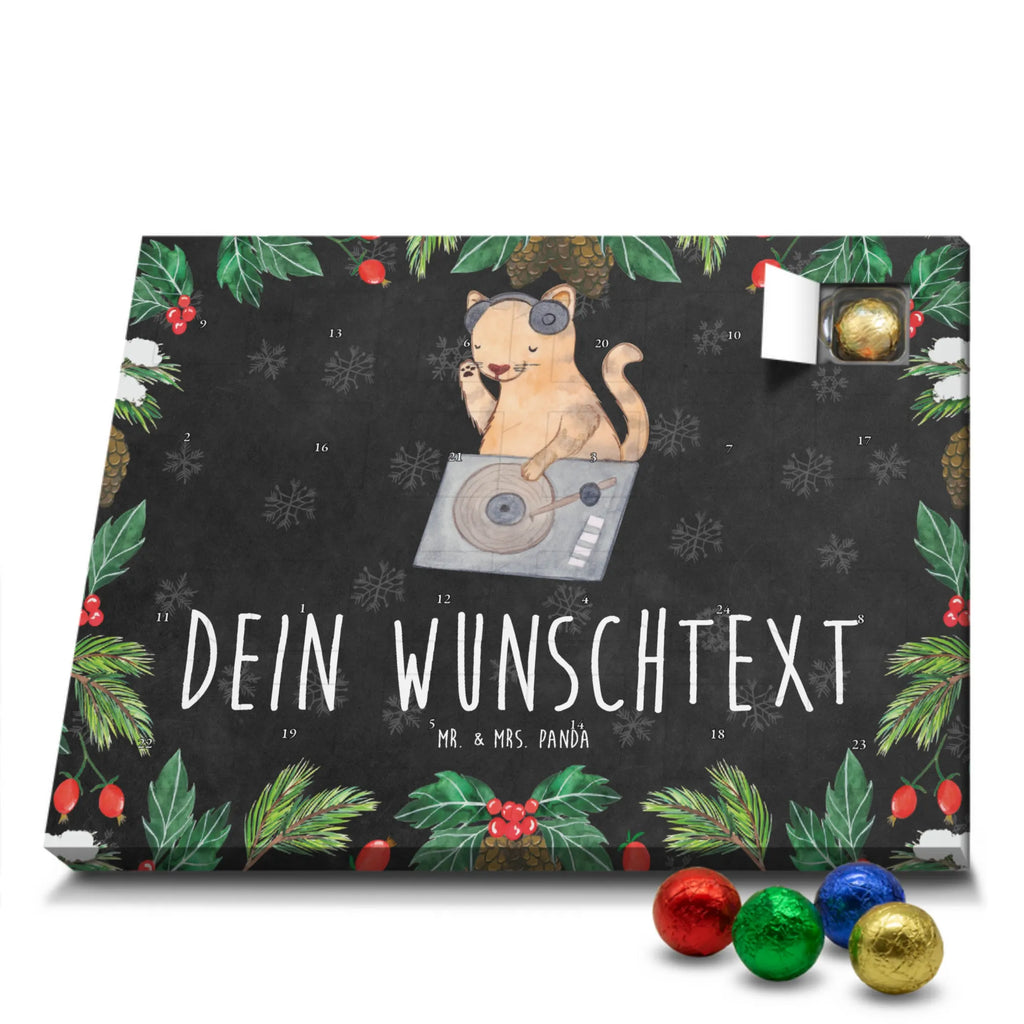 Personalisierter Schoko Adventskalender Katze DJ Personalisierter Adventskalender, Adventskalender mit Namen, Instrumente, Geschenke Musiker, Musikliebhaber, Katze, DJ, Tanzen, Club, Disko, Feiern