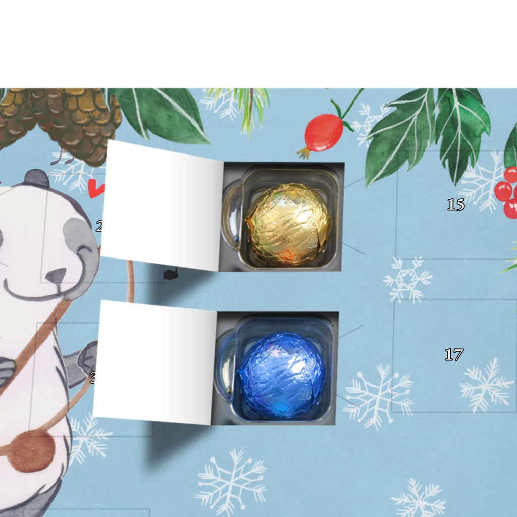 Personalisierter Schoko Adventskalender Panda Berimbau Personalisierter Adventskalender, Adventskalender mit Namen, Instrumente, Geschenke Musiker, Musikliebhaber, Panda, Berimbau, Maultrommel, Brasilien, Capoeira, Traditionsmusik