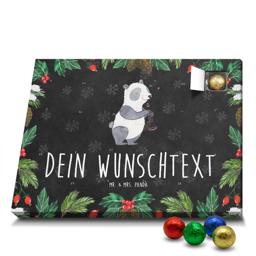 Personalisierter Schoko Adventskalender Panda Klarinette Personalisierter Adventskalender, Adventskalender mit Namen, Instrumente, Geschenke Musiker, Musikliebhaber, Panda, Klarinette, Holzblasinstrument, Orchester, Klassik, Ensemble