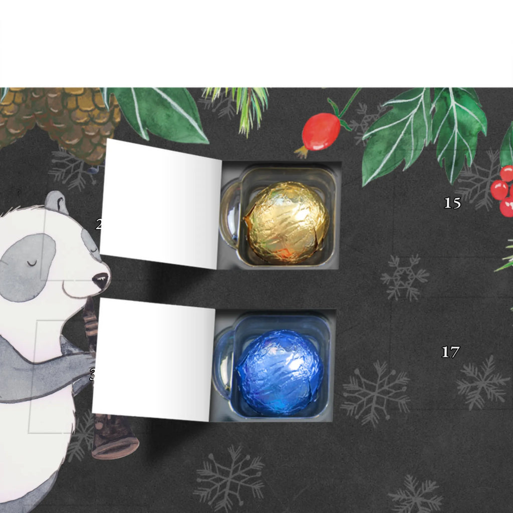 Personalisierter Schoko Adventskalender Panda Klarinette Personalisierter Adventskalender, Adventskalender mit Namen, Instrumente, Geschenke Musiker, Musikliebhaber, Panda, Klarinette, Holzblasinstrument, Orchester, Klassik, Ensemble