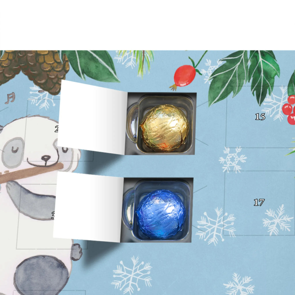 Personalisierter Schoko Adventskalender Panda Querflöte Personalisierter Adventskalender, Adventskalender mit Namen, Instrumente, Geschenke Musiker, Musikliebhaber, Panda, Querflöte, Holzblasinstrument, Flöte, Orchester, Kammermusik, Ensemble