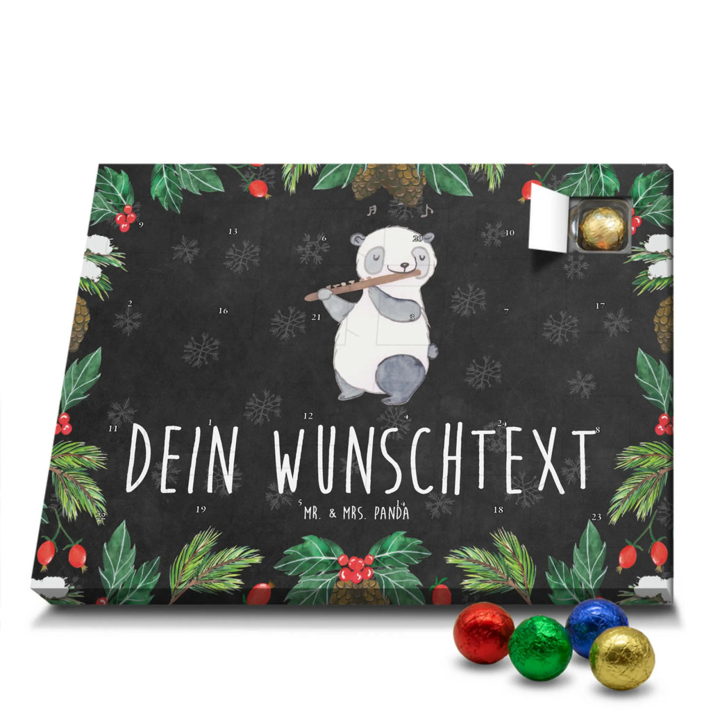 Personalisierter Schoko Adventskalender Panda Querflöte Personalisierter Adventskalender, Adventskalender mit Namen, Instrumente, Geschenke Musiker, Musikliebhaber, Panda, Querflöte, Holzblasinstrument, Flöte, Orchester, Kammermusik, Ensemble