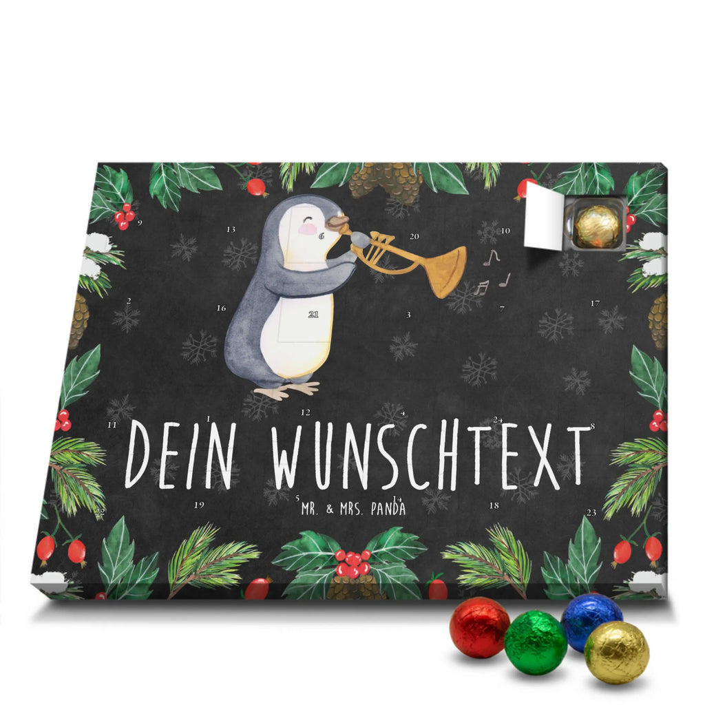 Personalisierter Schoko Adventskalender Pinguin Posaune Personalisierter Adventskalender, Adventskalender mit Namen, Instrumente, Geschenke Musiker, Musikliebhaber, Pinguin, Posaune, Blechblasinstrument, Orchester, Bigband, Klassik, Jazz