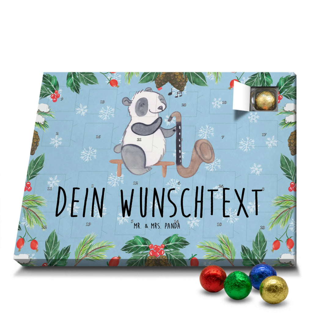 Personalisierter Schoko Adventskalender Panda Bassklarinette Personalisierter Adventskalender, Adventskalender mit Namen, Instrumente, Geschenke Musiker, Musikliebhaber, Panda, Bassklarinette, Klarinette, Holzblasinstrument, Orchester, Kammermusik