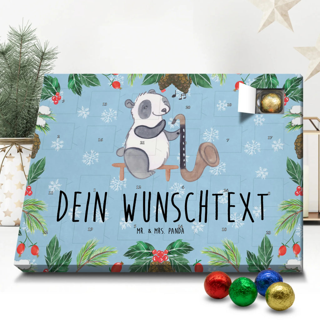 Personalisierter Schoko Adventskalender Panda Bassklarinette Personalisierter Adventskalender, Adventskalender mit Namen, Instrumente, Geschenke Musiker, Musikliebhaber, Panda, Bassklarinette, Klarinette, Holzblasinstrument, Orchester, Kammermusik