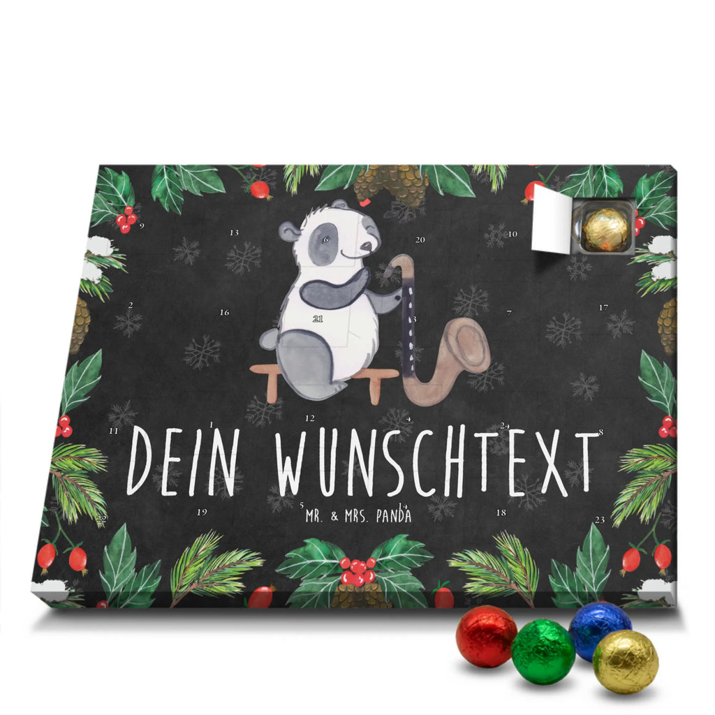 Personalisierter Schoko Adventskalender Panda Bassklarinette Personalisierter Adventskalender, Adventskalender mit Namen, Instrumente, Geschenke Musiker, Musikliebhaber, Panda, Bassklarinette, Klarinette, Holzblasinstrument, Orchester, Kammermusik