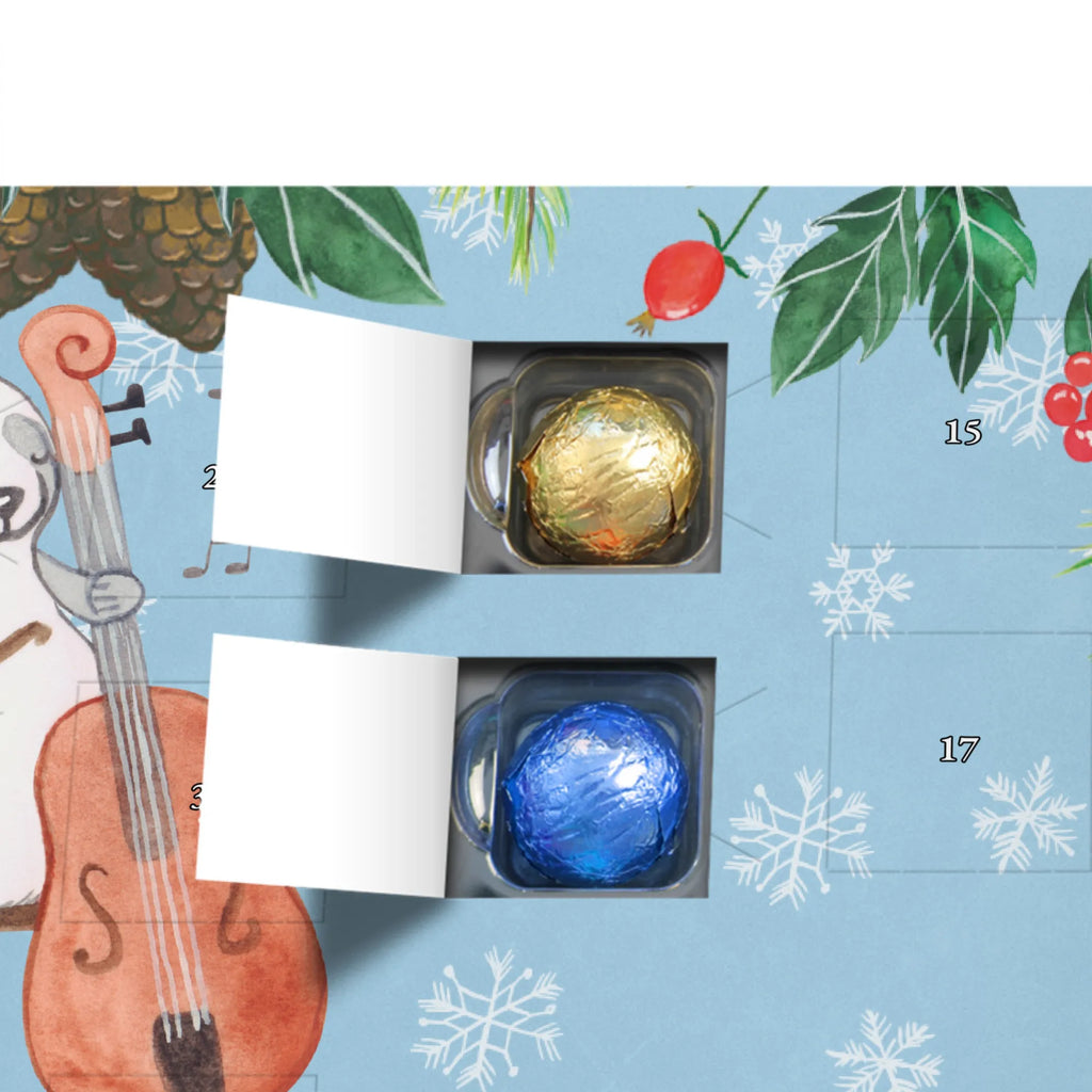 Personalisierter Schoko Adventskalender Panda Kontrabass Personalisierter Adventskalender, Adventskalender mit Namen, Instrumente, Geschenke Musiker, Musikliebhaber, Panda, Kontrabass, Streicher, Orchester, Bassinstrument, Klassik, Ensemble