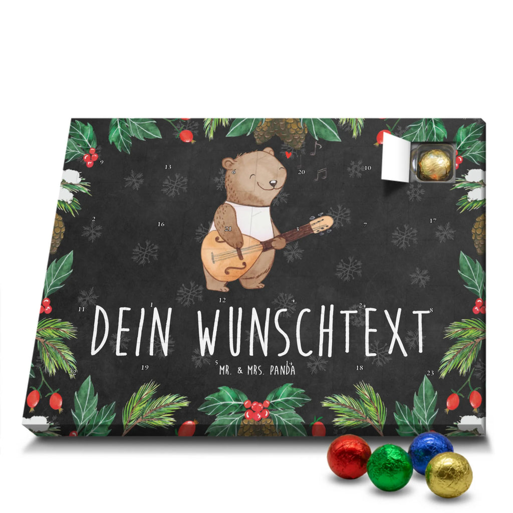 Personalisierter Schoko Adventskalender Bär Mandoline Personalisierter Adventskalender, Adventskalender mit Namen, Instrumente, Geschenke Musiker, Musikliebhaber, Bär, Mandoline, Zupfinstrument, Saiteninstrument, Barock, Klassik