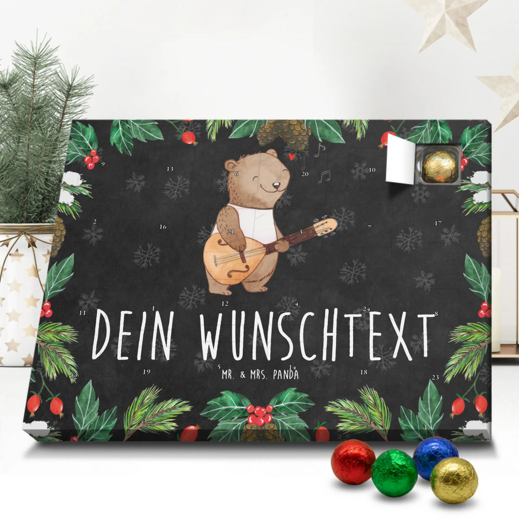 Personalisierter Schoko Adventskalender Bär Mandoline Personalisierter Adventskalender, Adventskalender mit Namen, Instrumente, Geschenke Musiker, Musikliebhaber, Bär, Mandoline, Zupfinstrument, Saiteninstrument, Barock, Klassik