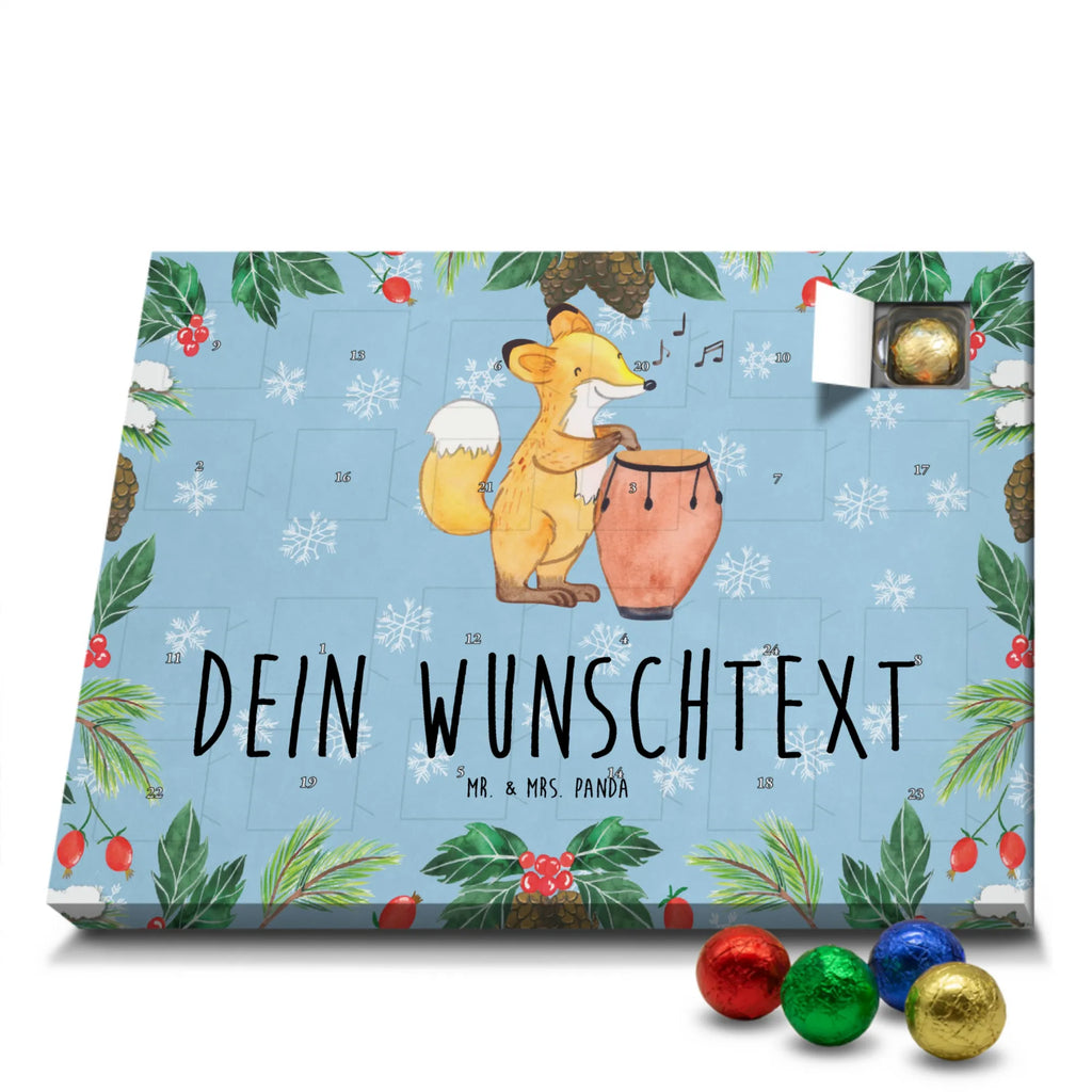 Personalisierter Schoko Adventskalender Fuchs Congas Personalisierter Adventskalender, Adventskalender mit Namen, Instrumente, Geschenke Musiker, Musikliebhaber, Fuchs, Congas, Rhythmus, Trommel, Tanzmusik