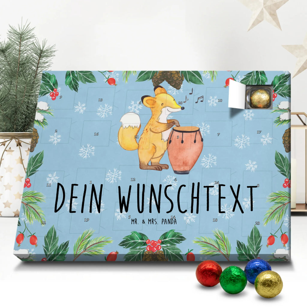 Personalisierter Schoko Adventskalender Fuchs Congas Personalisierter Adventskalender, Adventskalender mit Namen, Instrumente, Geschenke Musiker, Musikliebhaber, Fuchs, Congas, Rhythmus, Trommel, Tanzmusik