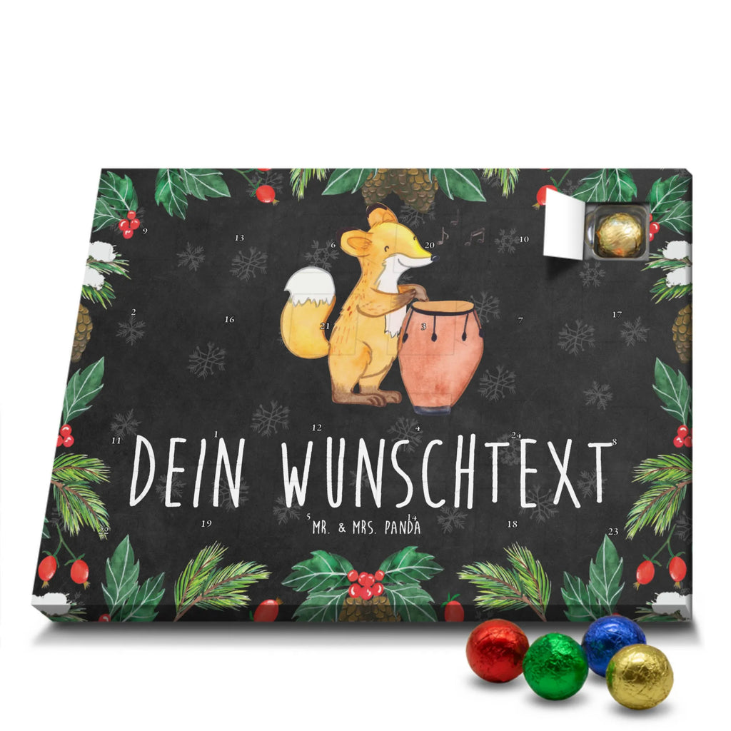 Personalisierter Schoko Adventskalender Fuchs Congas Personalisierter Adventskalender, Adventskalender mit Namen, Instrumente, Geschenke Musiker, Musikliebhaber, Fuchs, Congas, Rhythmus, Trommel, Tanzmusik