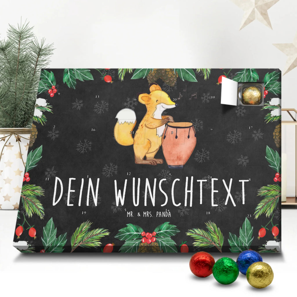 Personalisierter Schoko Adventskalender Fuchs Congas Personalisierter Adventskalender, Adventskalender mit Namen, Instrumente, Geschenke Musiker, Musikliebhaber, Fuchs, Congas, Rhythmus, Trommel, Tanzmusik