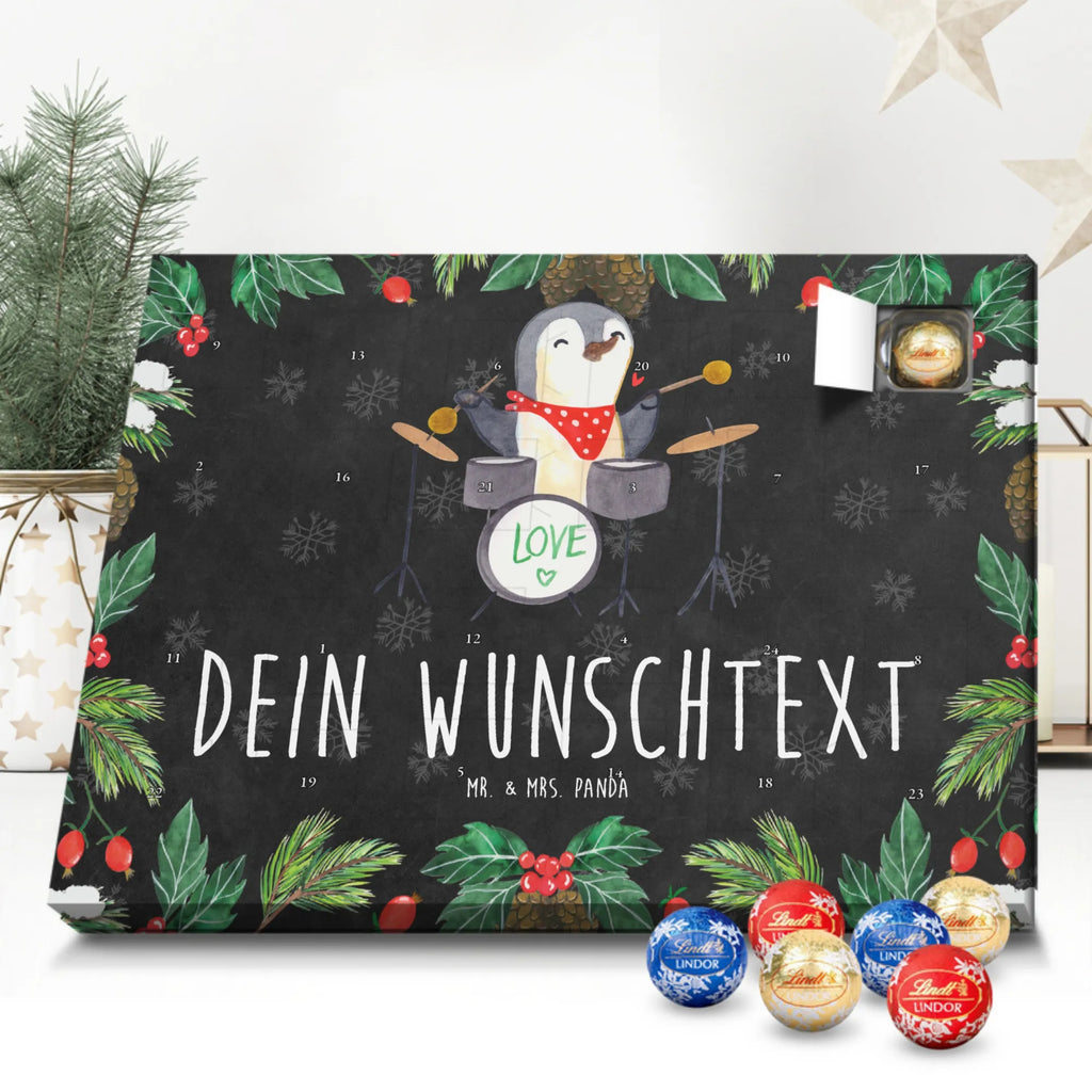 Personalisierter Kugel Markenschokolade Adventskalender Pinguin Schlagzeug Personalisierter Kugel Markenschokolade Adventskalender, Instrumente, Geschenke Musiker, Musikliebhaber