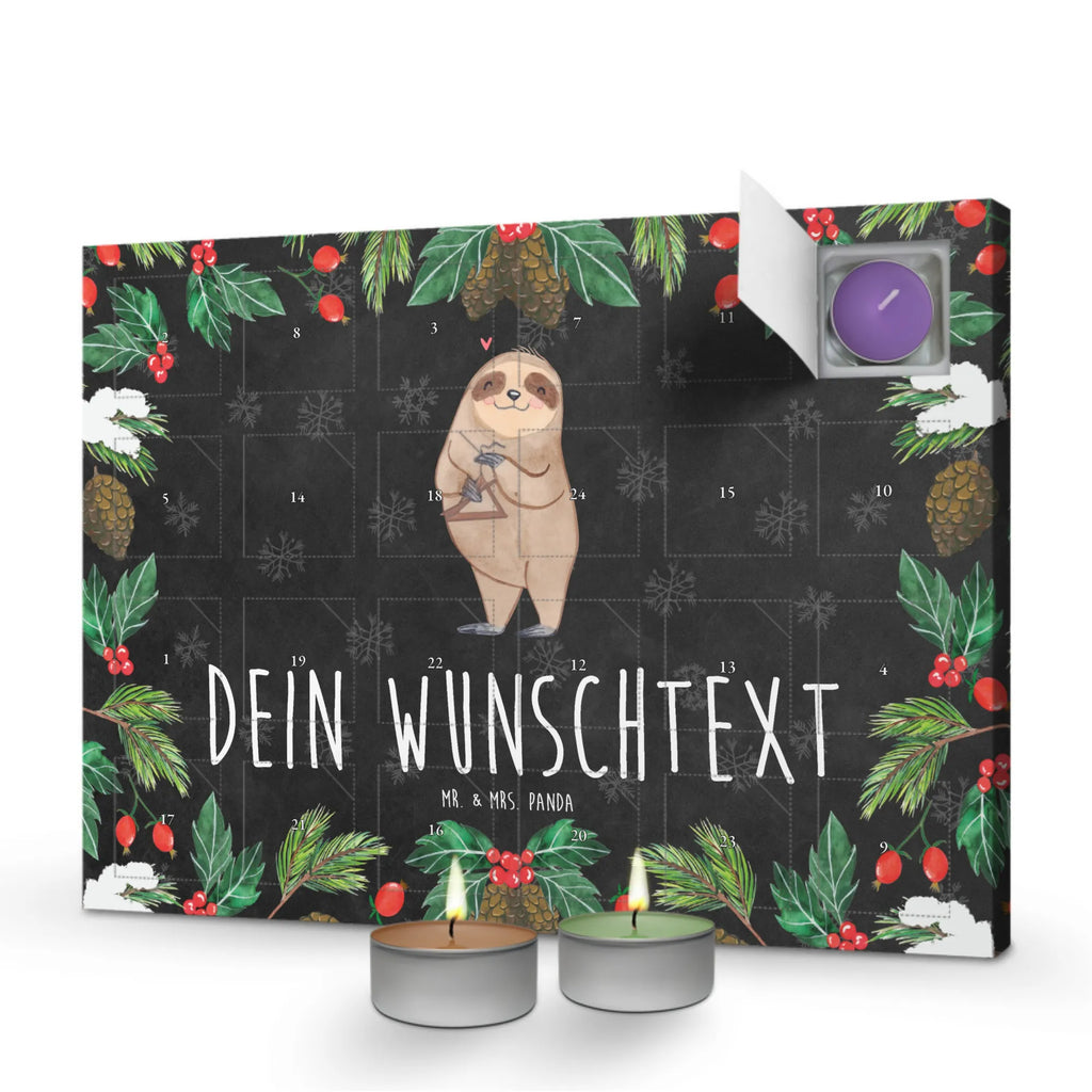 Personalisierter Duftkerzen Adventskalender Faultier Triangel Personalisierter Duftkerzen Adventskalender, Instrumente, Geschenke Musiker, Musikliebhaber, Faultier, Schlaginstrument, Rhythmus, Orchester, Orff-Instrument