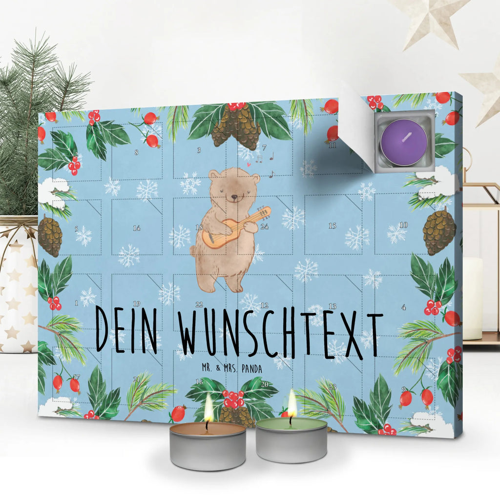 Personalisierter Duftkerzen Adventskalender Bär Gitarre Personalisierter Duftkerzen Adventskalender, Instrumente, Geschenke Musiker, Musikliebhaber, Bär, Gitarre, Akustik, Ensemble, Lagerfeuer, Gesang