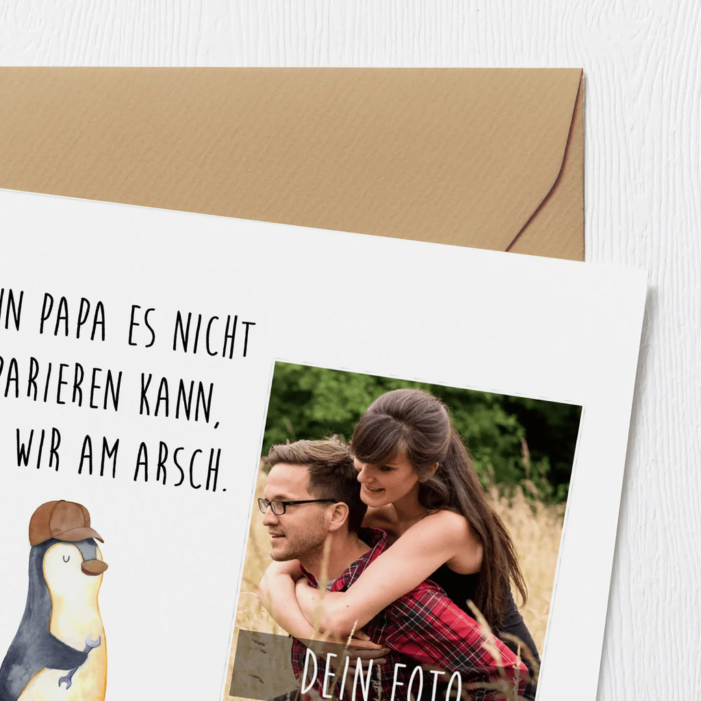 Personalisierte Foto Deluxe Karte Wenn Papa es nicht reparieren kann, sind wir am Arsch Personalisierte Foto Grußkarte, Familie, Vatertag, Muttertag, Bruder, Schwester, Mama, Papa, Oma, Opa, Vater, Geschenk Papa, Bester Papa der Welt